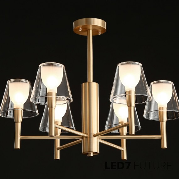 Loft Industry Modern - Glass Mushrooms Chandelier